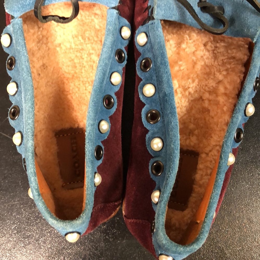 Coach Rexy Stud Charms Embellished Slip On Moccasin Sandal Shoes Women size 8.5B - Picture 5 of 10